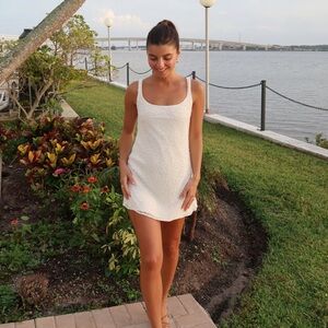 Viviane Audi White Embellished Mini Dress